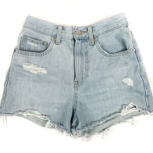 Uniqlo High Rise Distressed Denim Shorts Size 23